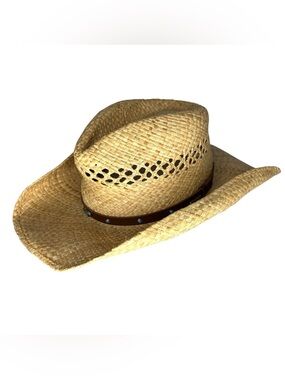 Cowboy Hat Rodeo Dr Collection by Stetson Natural Straw Beaded Band Shapeable
